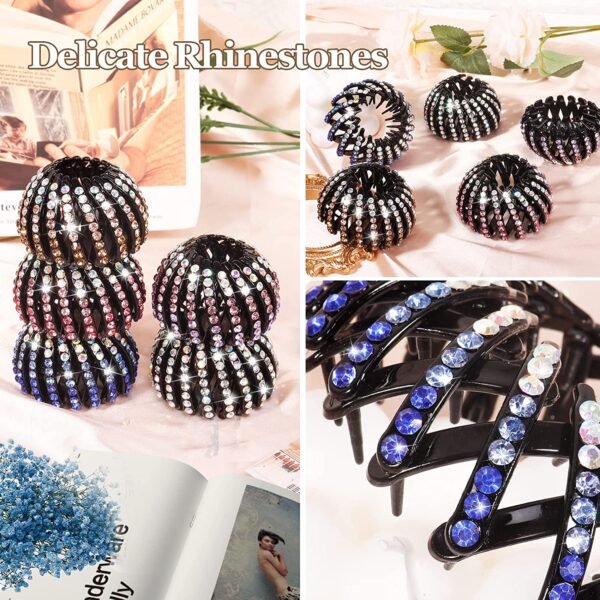 Bejeweled Black Plastic Hair Clip: Elegance and Functionality in One - Image 5